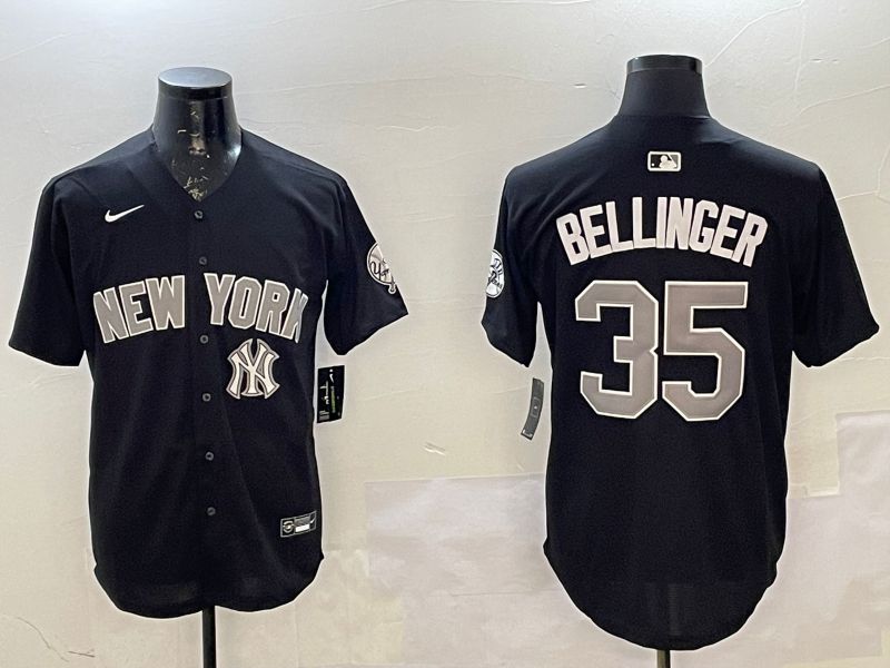 Men New York Yankees #35 Bellinger Black Game 2025 Nike MLB Jersey style 02253->miami marlins->MLB Jersey